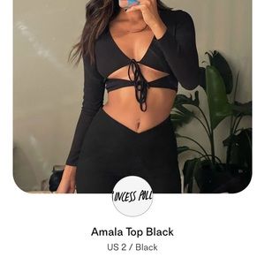 Princess Polly Black tie up